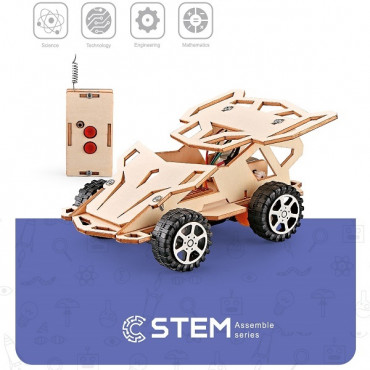 Medinis konstruktorius "Nuotoliniu būdu valdomas automobilis", mokomasis modelis