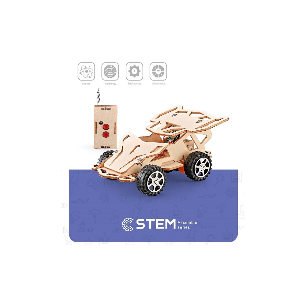 Medinis konstruktorius "Nuotoliniu būdu valdomas automobilis", mokomasis modelis
