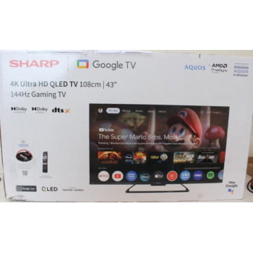 SALE OUT. Sharp | 43GR8265E | 43" | Smart TV | Google TV | 4K Ultra HD | DAMAGED PACKAGING