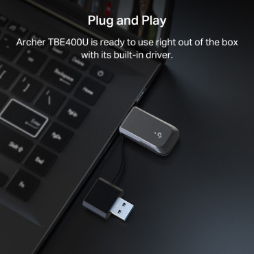 TP-LINK BE6500 Tri-Band Wi-Fi 7 Mini Wireless USB Adapter | Archer TBE400U | 2.4 GHz, 5 GHz, 6 GHz | 802.11ax | MU-MiMO No | no 