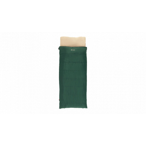 Outwell Contour Prime Green | Sleeping Bag | 220 x 85 cm | -13 to 16 C | Right Zipper