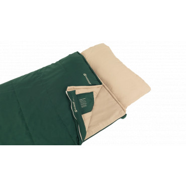 Outwell Contour Prime Green | Sleeping Bag | 220 x 85 cm | -13 to 16 C | Right Zipper