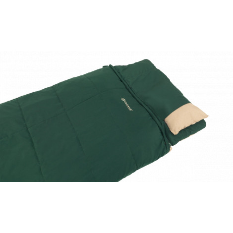 Outwell Contour Prime Green | Sleeping Bag | 220 x 85 cm | -13 to 16 C | Right Zipper
