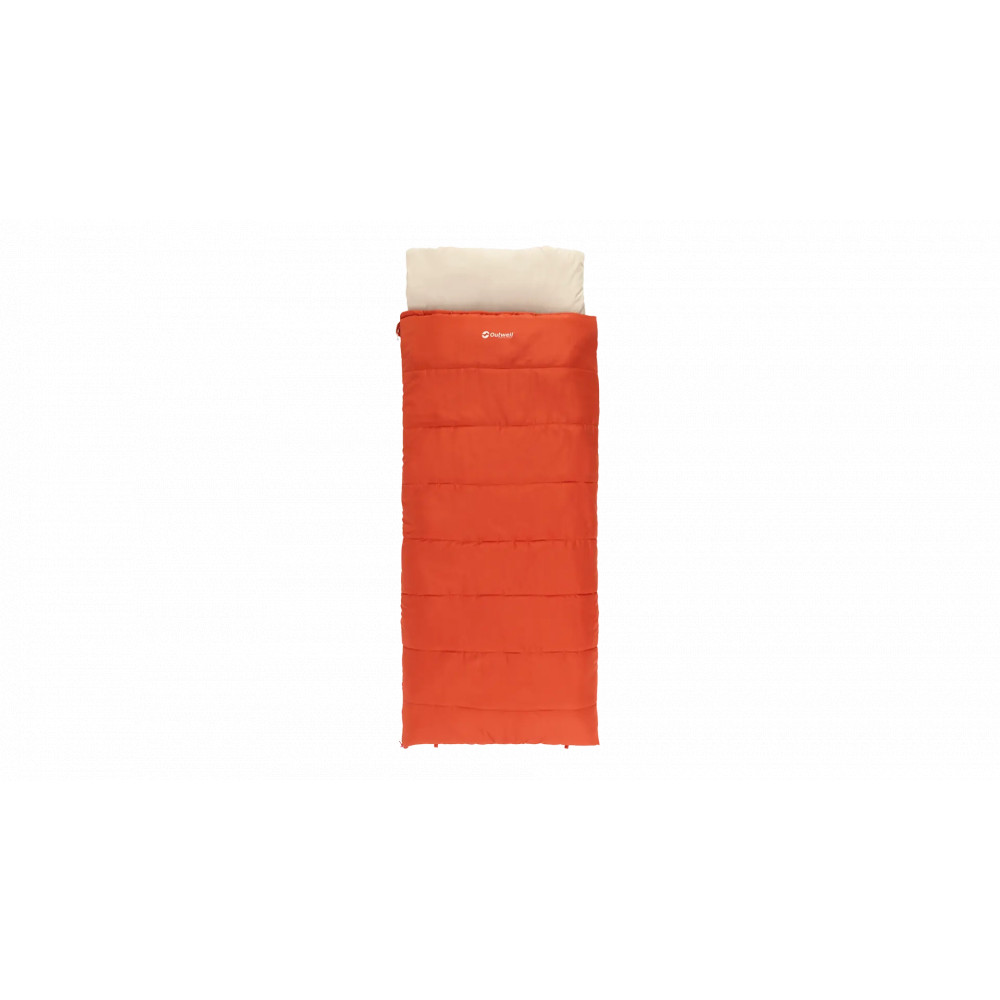 Outwell Contour Lux Red | Sleeping Bag | 220 x 85 cm | -19 to 15 C | Right Zipper