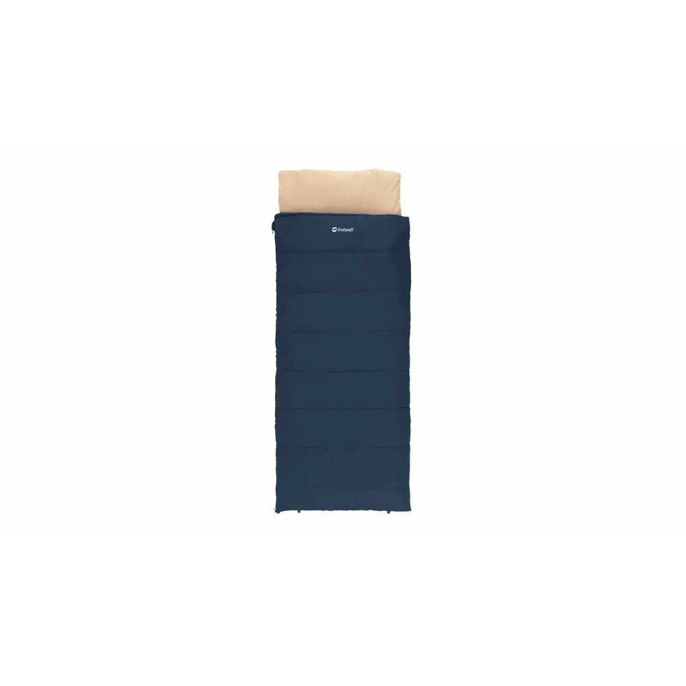 Outwell Contour Lux Deep Blue | Sleeping Bag | 220 x 85 cm | -19 to 15 C | Right Zipper