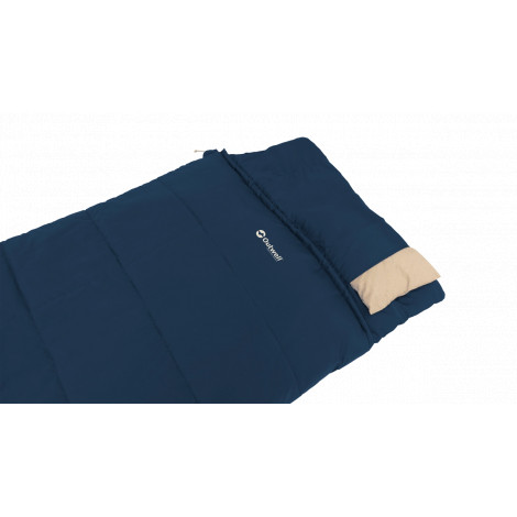 Outwell Contour Lux Deep Blue | Sleeping Bag | 220 x 85 cm | -19 to 15 C | Right Zipper