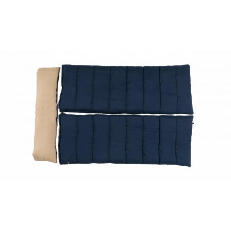 Outwell Contour Lux Deep Blue | Sleeping Bag | 220 x 145 cm | -22 to 12 C | Both Side Zipper