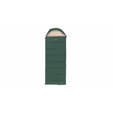 Outwell Camper Prime Green | Sleeping Bag | 235 x 90 cm | -15 to 5 C | Right Zipper