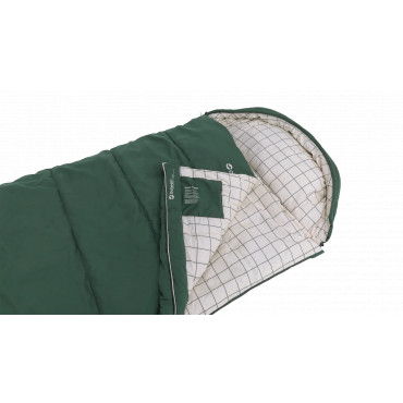 Outwell Camper Prime Green | Sleeping Bag | 235 x 90 cm | -15 to 5 C | Right Zipper