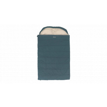 Outwell Camper Lux Double Blue | Sleeping Bag | 235 x 150 cm | -16 to 5 C | Both Side Zipper