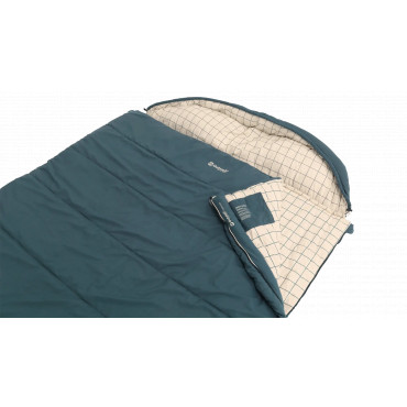 Outwell Camper Lux Double Blue | Sleeping Bag | 235 x 150 cm | -16 to 5 C | Both Side Zipper