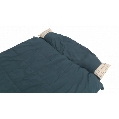 Outwell Camper Lux Double Blue | Sleeping Bag | 235 x 150 cm | -16 to 5 C | Both Side Zipper