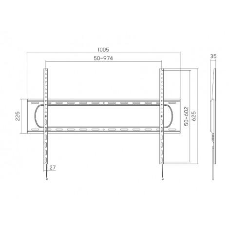 Sunne Wall mount | 60-120-LP Heavy-duty Fixed TV Wall Mount | 60-120 " | Maximum weight (capacity) 120 kg