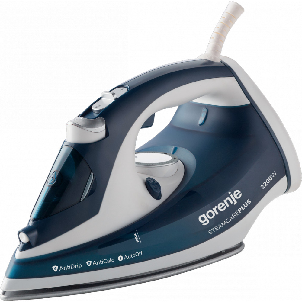 Gorenje | Steam Iron | SIH2200TQC | Steam Iron | 2200 W | Water tank capacity 300 ml | Continuous steam 30 g/min | Steam boost p