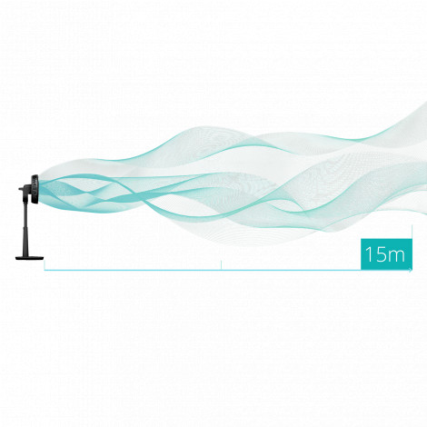 Duux Fan | Whisper 3 | Stand Fan | 19 W | Diameter 34 cm | Number of speeds 26 | Oscillation | Remote control | Black
