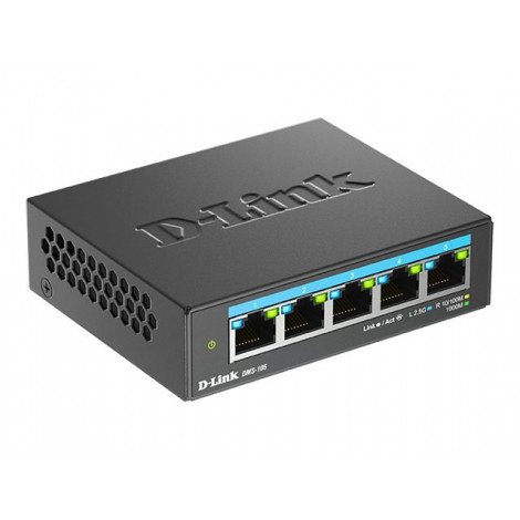 D-Link DMS-105/E | 5-Port 2.5G Multi-Gigabit Desktop Switch | Desktop | Unmanaged