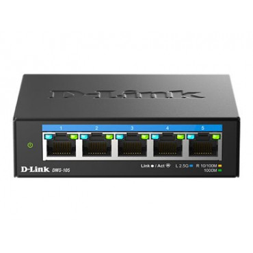 D-Link DMS-105/E | 5-Port 2.5G Multi-Gigabit Desktop Switch | Desktop | Unmanaged
