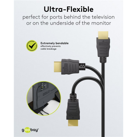 Goobay HDMI High Speed Cable with Ethernet | Soft | 0.5 m