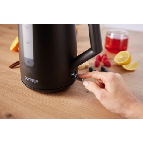 Gorenje K17OPB | Kettle | Electric | 2200 W | 1.7 L | Plastic | 360 rotational base | Black