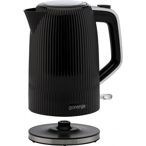 Gorenje K17DPB | Kettle | Electric | 1.7 L | 2200 W | Plastic/Stainless steel | 360 rotational base | Black