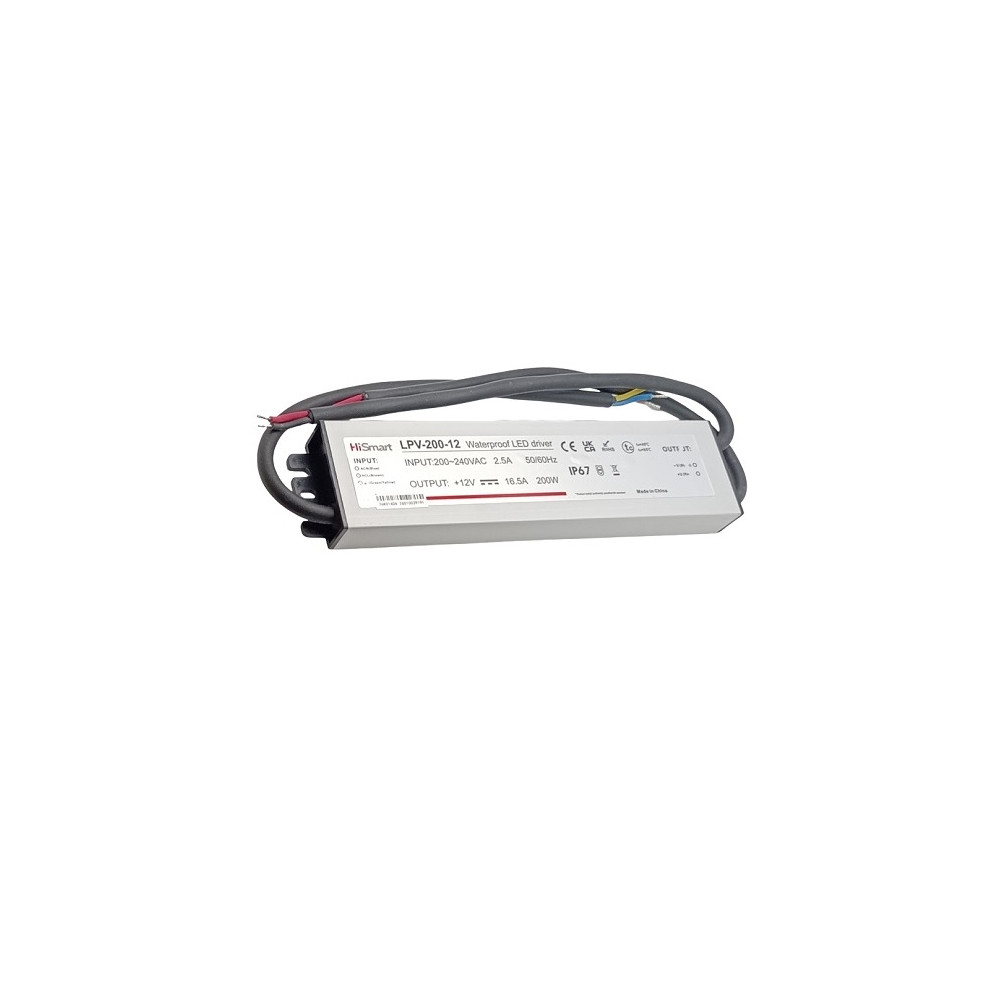 Maitinimo šaltinis 12V, 16.5A, 200W, IP67