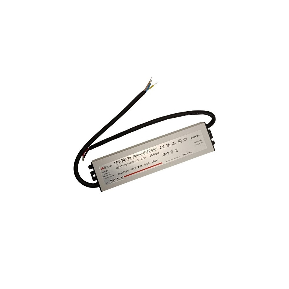 Maitinimo šaltinis 24V, 8.3A, 200W, IP67