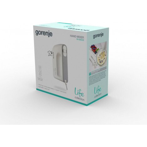 Gorenje | Mixer | M420CW | Hand Mixer | 450 W | Number of speeds 5 | Turbo mode | White