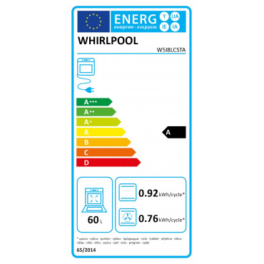 Whirlpool Cooker | W5I8LCSTA | Hob type Induction | Oven type Electric | Anthracite | Width 50 cm | Depth 60 cm | 60 L