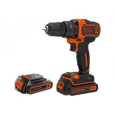 Black&Decker 18v2G DD w 400mA ch in kitbox 2 batts BDCDD186KB-QW | BLACK & DECKER