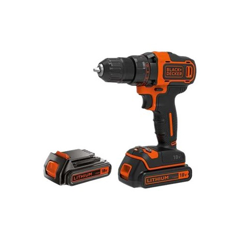 Black&Decker 18v2G DD w 400mA ch in kitbox 2 batts BDCDD186KB-QW | BLACK & DECKER