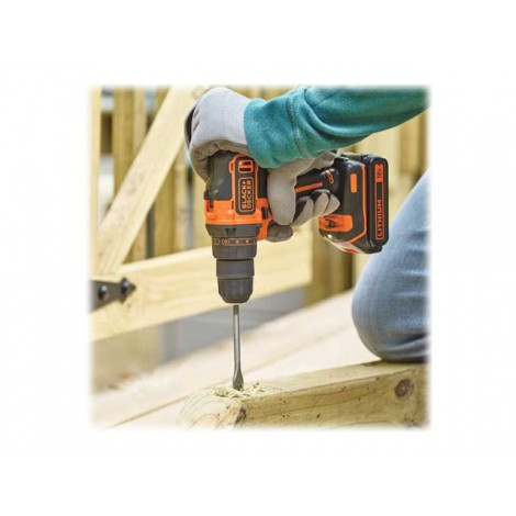 Black&Decker 18v2G DD w 400mA ch in kitbox 2 batts BDCDD186KB-QW | BLACK & DECKER