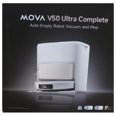 SALE OUT. MOVA V50 Ultra Complete Robot Vacuum, White | MOVA Robot Vacuum | V50 Ultra Complete | Wet&Dry | 6400 mAh | Dust capac