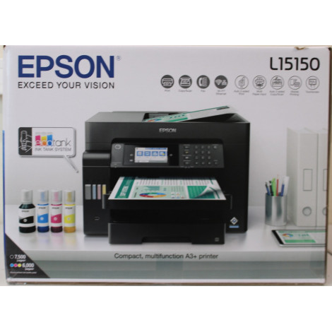SALE OUT. Epson EcoTank L15150 Pint Scan Copy Fax | Epson | EcoTank L15150 | Inkjet | Colour | Multicunctional Printer | A3+ | W