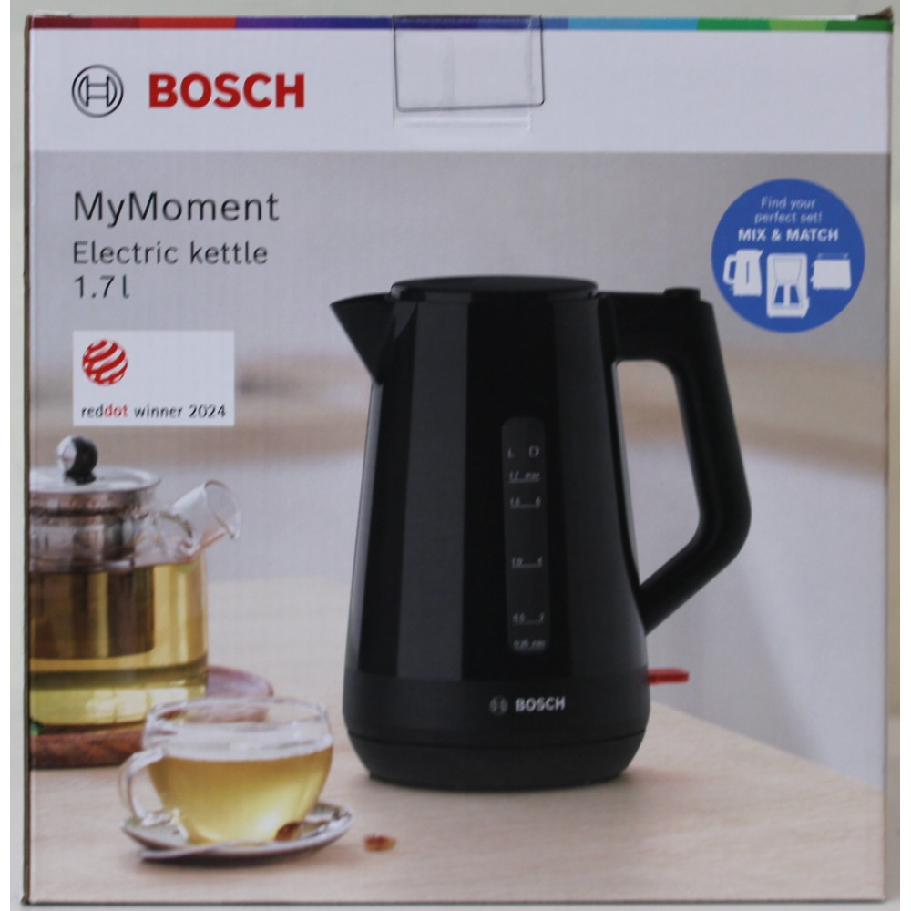 SALE OUT. | Bosch | Kettle | TWK1M123 | Electric | 2400 W | 1.7 L | Plastic | 360 rotational base | Black | DAMAGED PACKAGING