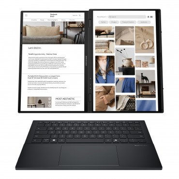 Asus | Zenbook Duo UX8406CA-QL287W | Inkwell Gray | 14 " | OLED | Touchscreen | FHD | 1920 x 1200 pixels | Intel Core Ultra 7 | 