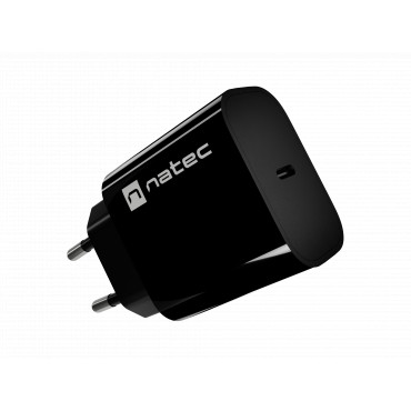 Natec Ribera USB Charger 1X USB-C 20W, Black