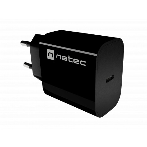 Natec Ribera USB Charger 1X USB-C 20W, Black