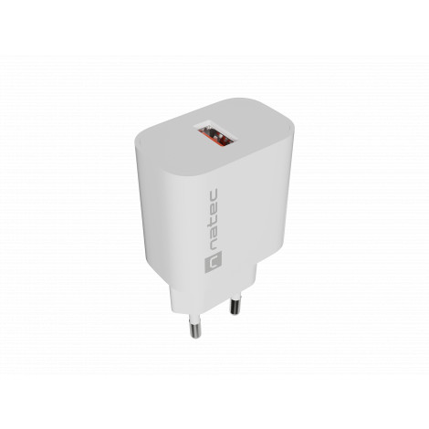 Natec Ribera USB Charger 1X USB-A 18W, White