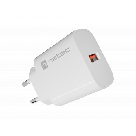 Natec Ribera USB Charger 1X USB-A 18W, White