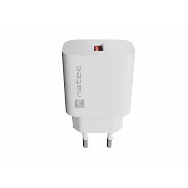 Natec Ribera USB Charger 1X USB-A 18W, White