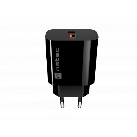 Natec Ribera USB Charger 1X USB-A 18W, Black