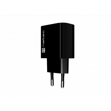 Natec Ribera USB Charger 1X USB-A + 1X USB-C 20W, Black
