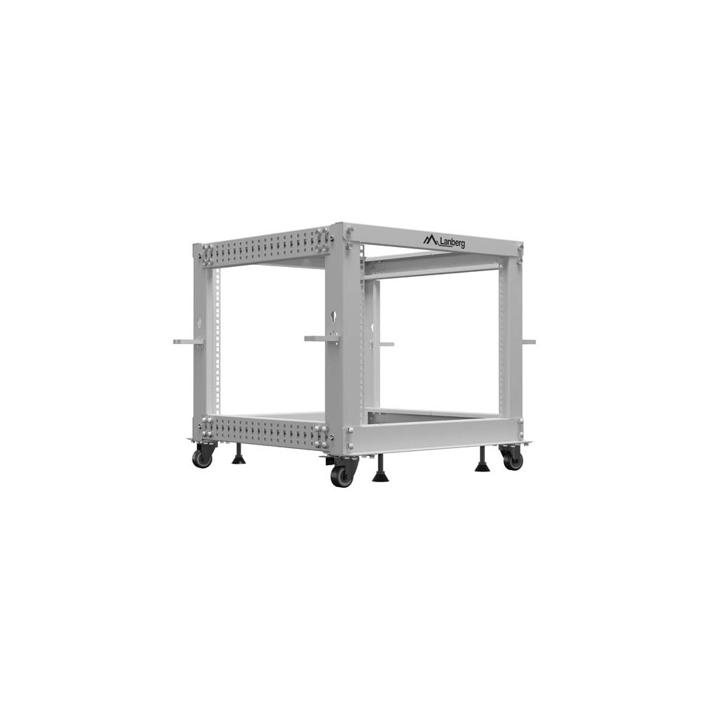 Lanberg Open Rack 19" 9U, adjustable | OR01-6109-S | 65.7 x 60 x 57.7 cm | Gray