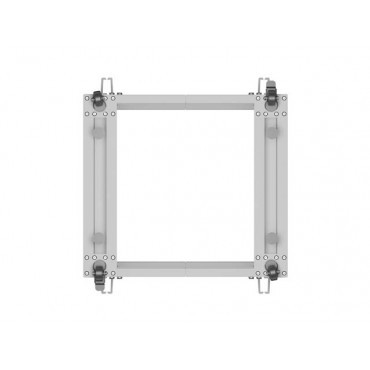 Lanberg Open Rack 19" 9U, adjustable | OR01-6109-S | 65.7 x 60 x 57.7 cm | Gray