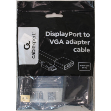SALE OUT. Gembird DisplayPort to VGA adapter cable Black | Gembird Adapter cable | DisplayPort | VGA | DAMAGED PACKAGING
