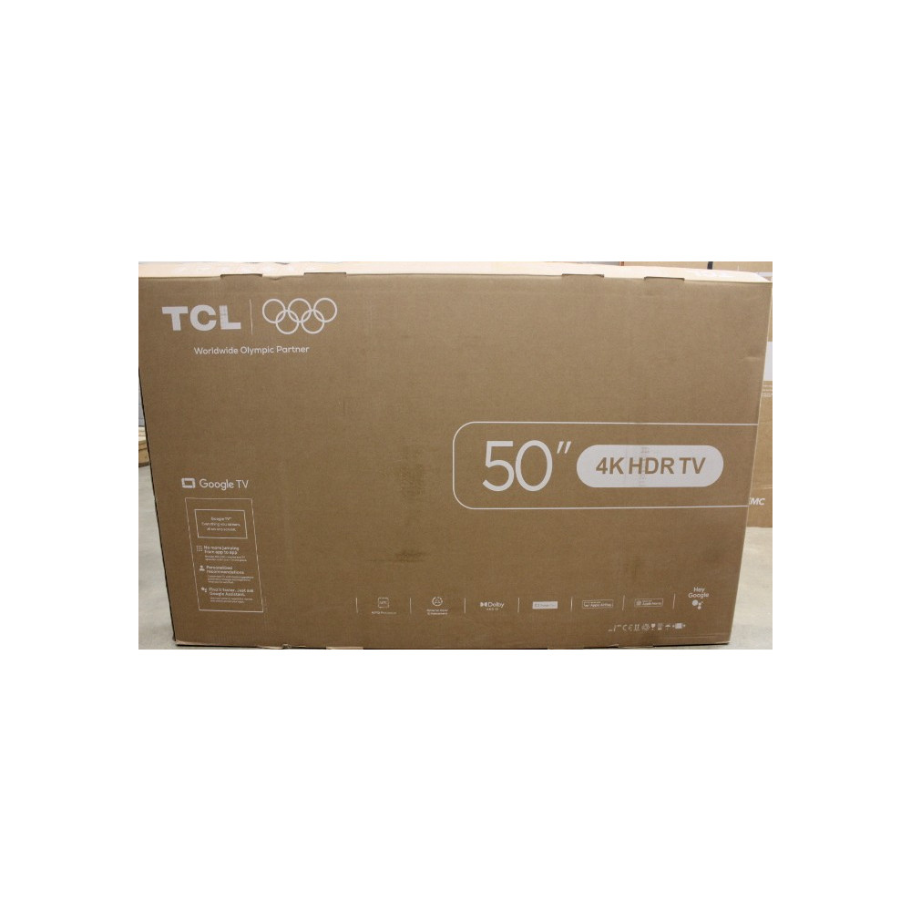 SALE OUT. TCL 50V6C 50" (126 cm) LED 4K TV | TCL LED 4K TV | 50V6C | 50 | Smart TV | Google TV | UHD | Black | DAMAGED PACKAGING