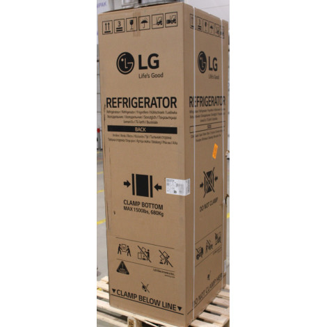SALE OUT. LG GBBS322CSW Refrigerator, C, Free-standing, Combi, Height 2.03 m, Net fridge 262 L, Net freezer 113 L, White | LG Re