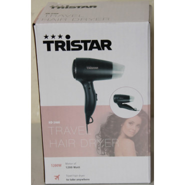 SALE OUT. Tristar HD-2460 | Tristar Travel Hair Dryer | HD-2460 | 1200 W | Number of temperature settings 2 | Black | DAMAGED PA