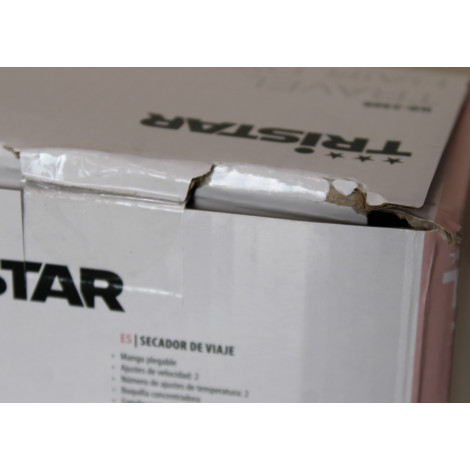 SALE OUT. Tristar HD-2460 | Tristar Travel Hair Dryer | HD-2460 | 1200 W | Number of temperature settings 2 | Black | DAMAGED PA