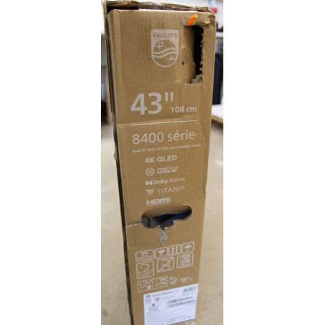 SALE OUT. Philips 43PUS8450/12 43" (108cm) 4K QLED Ambilight TV | Philips 4K QLED Ambilight TV | 43PUS8450/12 | 43 | Smart TV | 